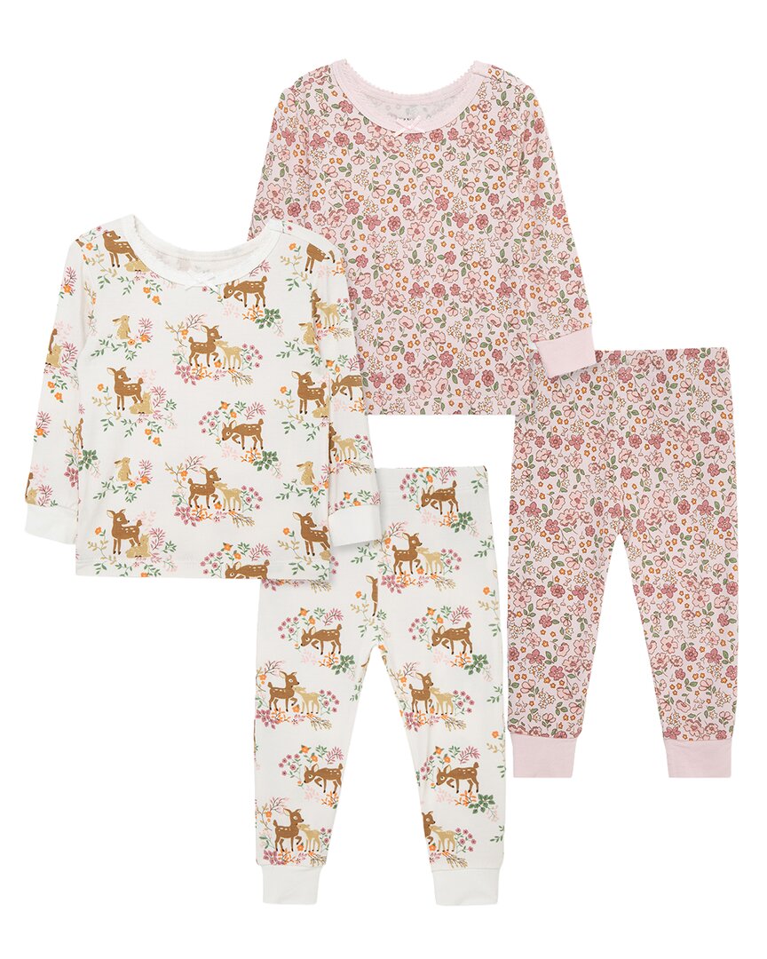 Little Me Little Me 4Pc Woodland Bamboo Pajama Set
