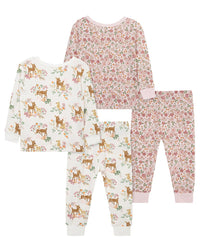 Little Me Little Me 4Pc Woodland Bamboo Pajama Set