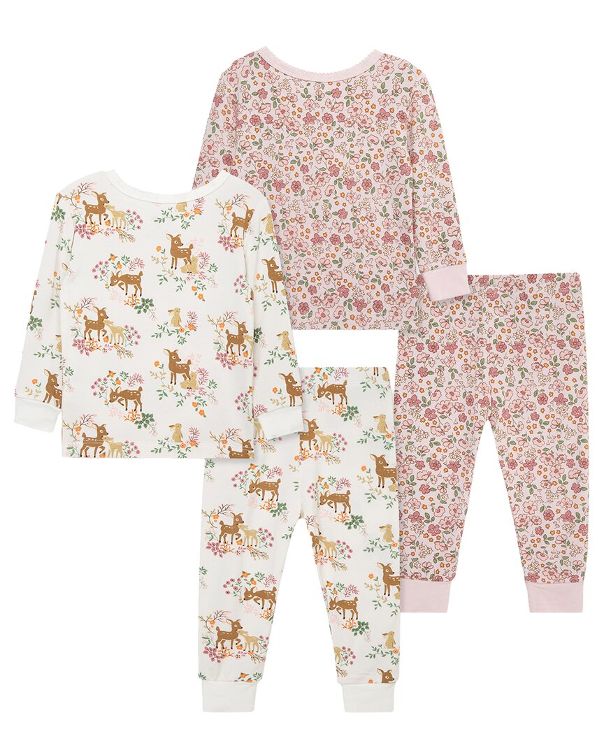 Little Me Little Me 4Pc Woodland Bamboo Pajama Set