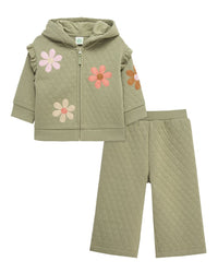 Little Me 2Pc Flower Hoodie Set