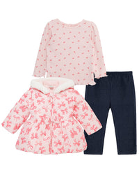 Little Me Little Me 3Pc Bow Jacket Set