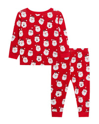 Little Me Little Me 2Pc Santa Pajama Set