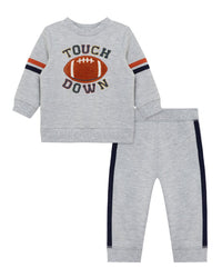 Little Me 2Pc Football Sweatshirt Set