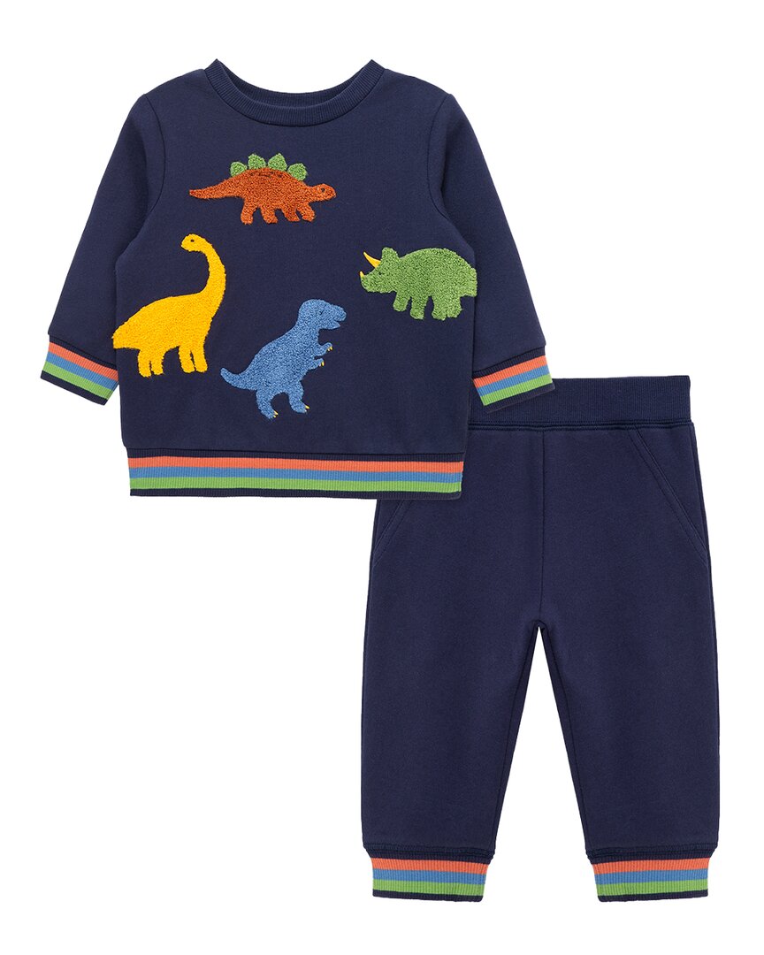 Little Me Little Me 2Pc Dino Sweatshirt Set