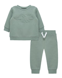 Little Me Little Me Dino Sweatshirt Set