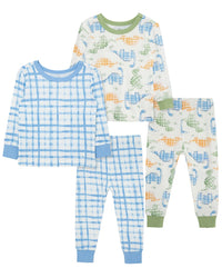 Little Me 4Pc Dino Bamboo Pajama Set