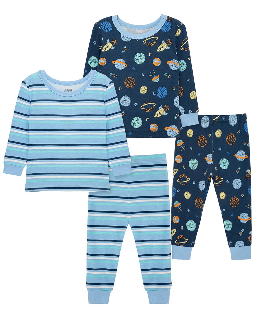 Little Me Little Me 4Pc Space Bamboo Pajama Set