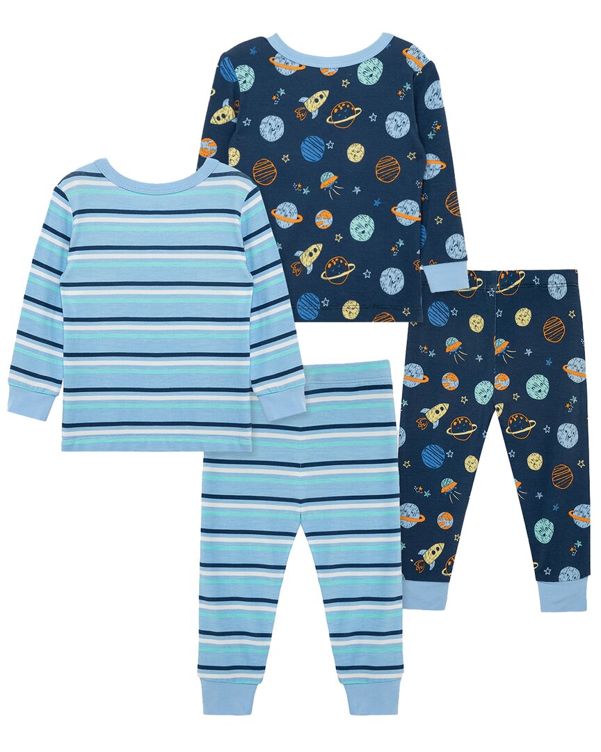 Little Me Little Me 4Pc Space Bamboo Pajama Set