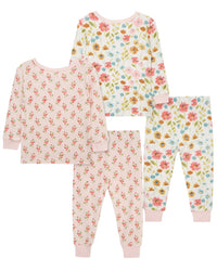 Little Me Little Me 4Pc Floral Bamboo Pajama Set