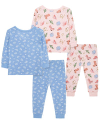 Little Me Little Me 4Pc Cowgirl Bamboo Pajama Set