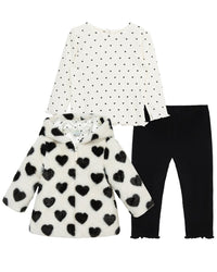 Little Me 3Pc Heart Jacket Set