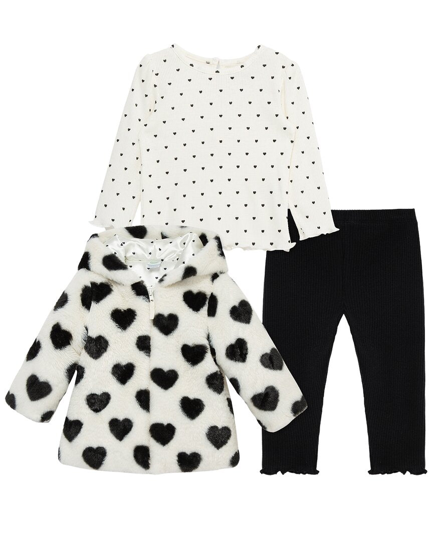 Little Me 3Pc Heart Jacket Set