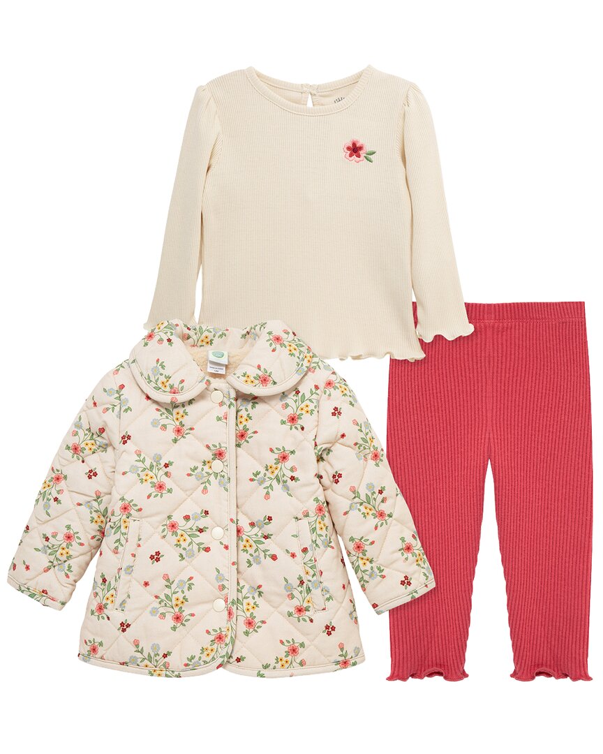 Little Me 3Pc Floral Cord Jacket Set