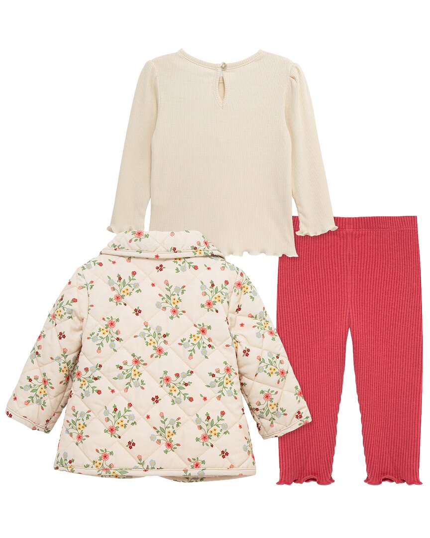 Little Me 3Pc Floral Cord Jacket Set