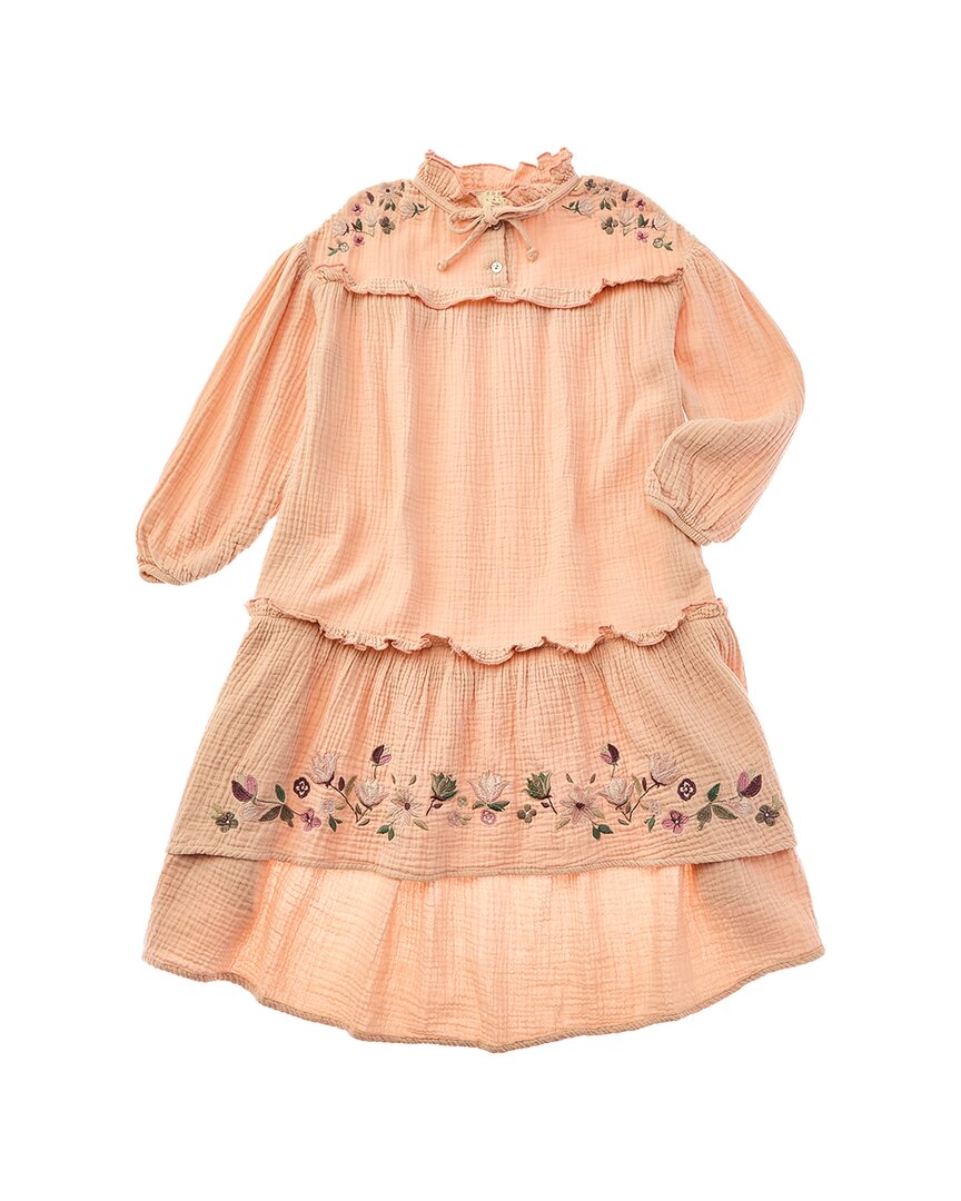 Coco Au Lait Embroidered Dress Pink