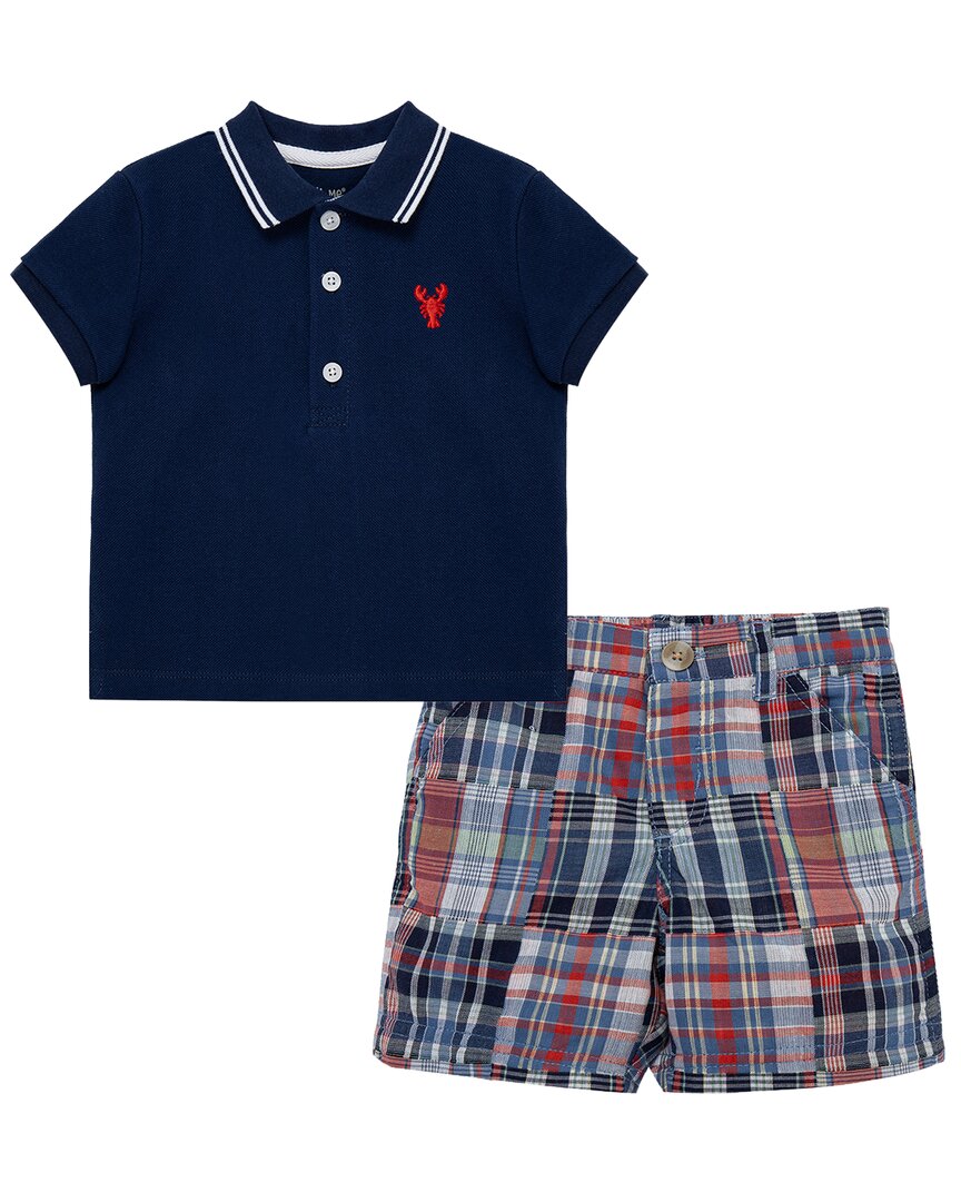 Little Me Lobster Polo Short Set