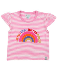Lilly and Sid Lilly And Sid Rainbow Top & Chambray Trouser Set