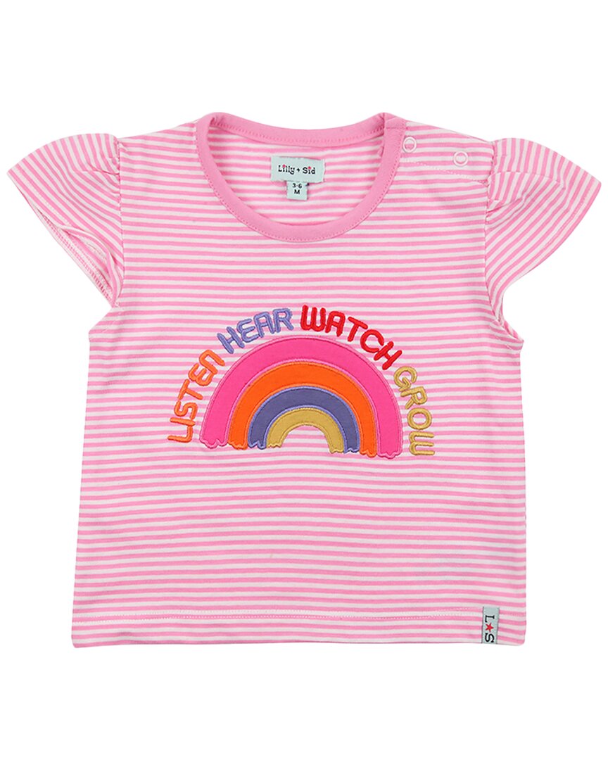 Lilly and Sid Lilly And Sid Rainbow Top & Chambray Trouser Set