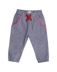 Lilly and Sid Lilly And Sid Rainbow Top & Chambray Trouser Set