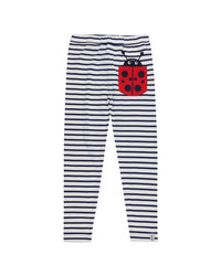 Lilly And Sid 2Pk Betty Bird/Applique Stripe Legging