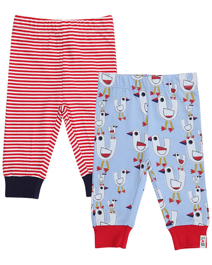 Lilly And Sid Sandy Seagull/Stripe Legging Set