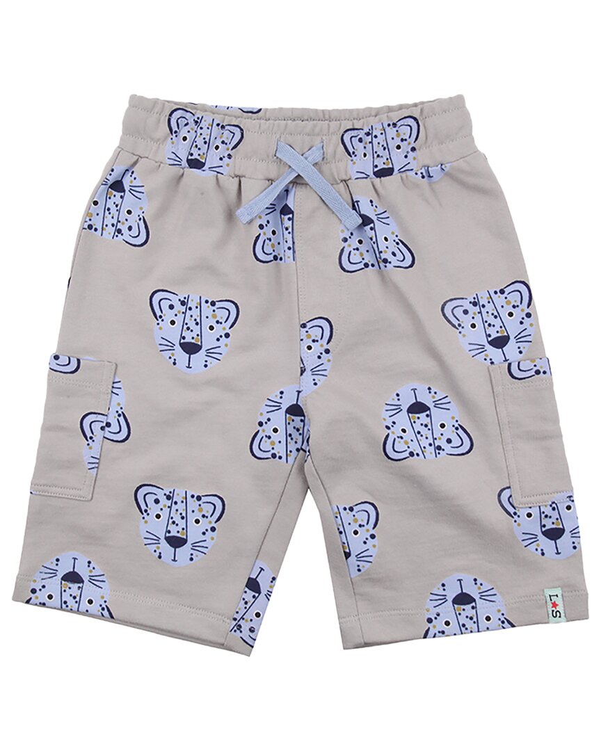 Lilly And Sid Lenny Leopard Cargo Short Blue 6 - 9 M