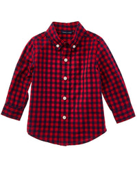Janie And Jack Gingham Poplin Shirt