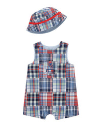 Little Me Patch Sunsuit & Hat