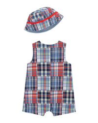 Little Me Patch Sunsuit & Hat