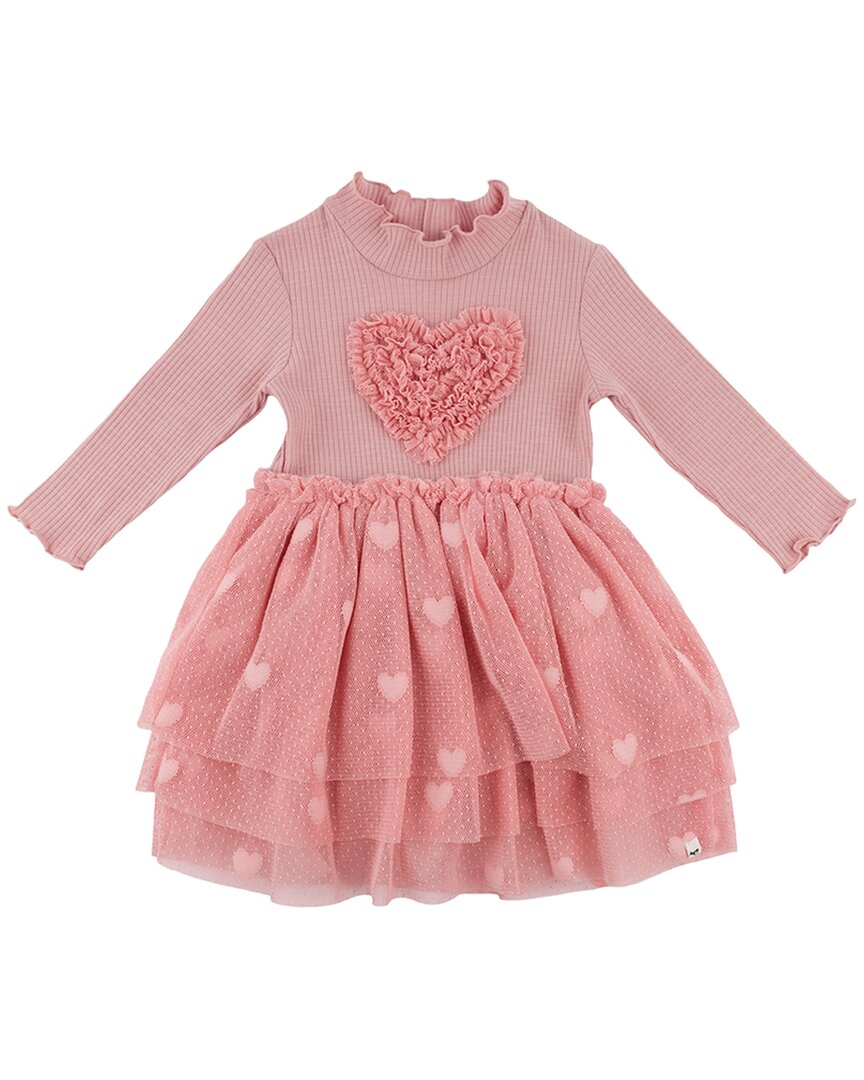 oh baby! Oh Baby! Triple Ruffle Heart Rib Aria Tutu Dress