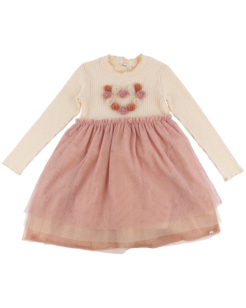 oh baby! Oh Baby! Multi Poms Heart Rib Aria Tutu Dress