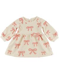oh baby! Oh Baby! Pink Bows French Terry Josephine Dress