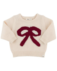 oh baby! Oh Baby! Berry Red Bow Crew Neck Sweater