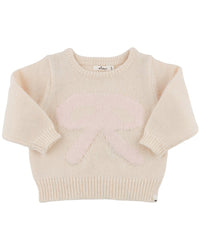 oh baby! Oh Baby! Baby Pink Bow Crew Neck Sweater