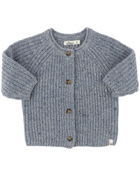 oh baby! Oh Baby! Speckle Knit Grandpa Roll Neck Cardigan