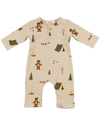 oh baby! Oh Baby! Camping Print One Button Romper