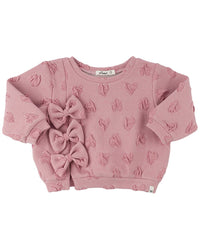 oh baby! Oh Baby! Pucker Hearts Chelsea Bows Sweatshirt