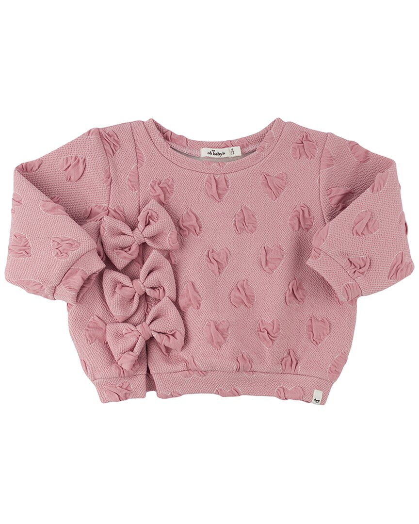 oh baby! Oh Baby! Pucker Hearts Chelsea Bows Sweatshirt