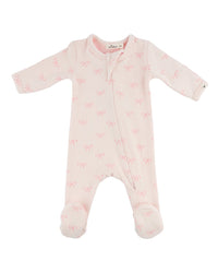 oh baby! Oh Baby! Mini Bows Zipper Footie