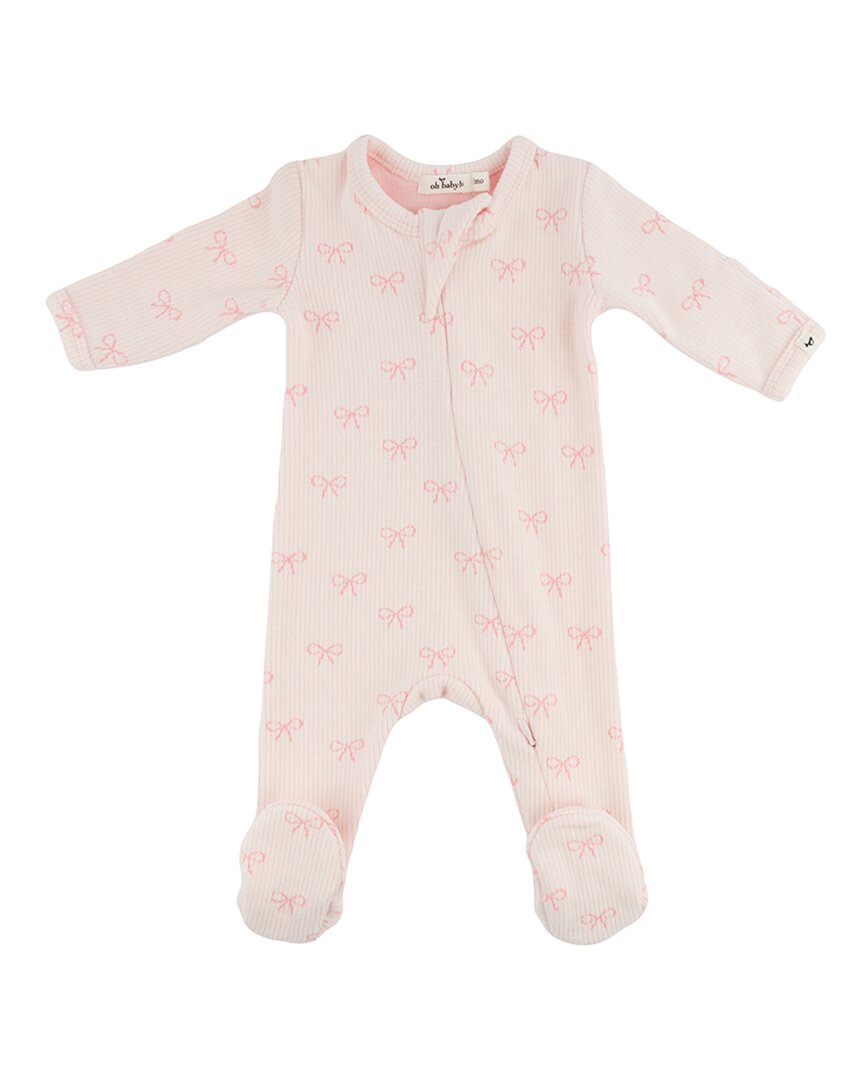 oh baby! Oh Baby! Mini Bows Zipper Footie