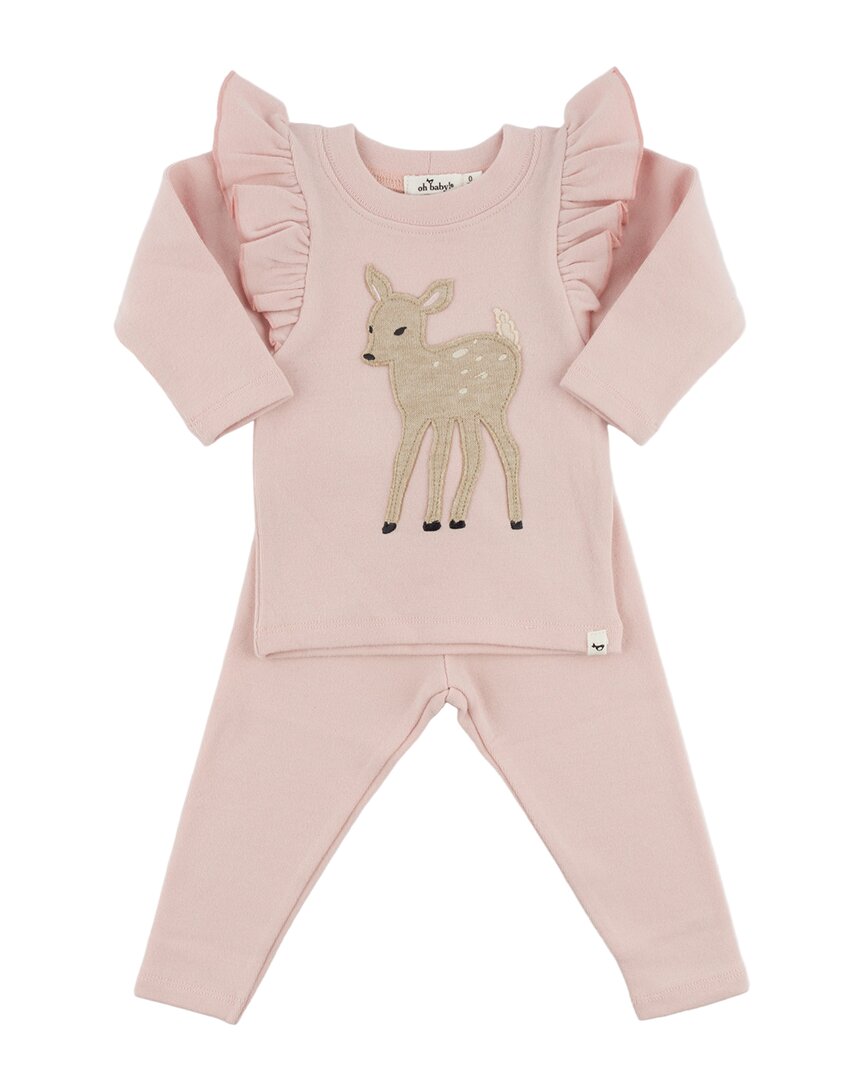 oh baby! Oh Baby! Deer Baby Rib Millie 2Pc Set