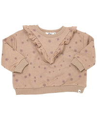 oh baby! Oh Baby! Mini Daisies V-Ruffle Boxy Sweatshirt