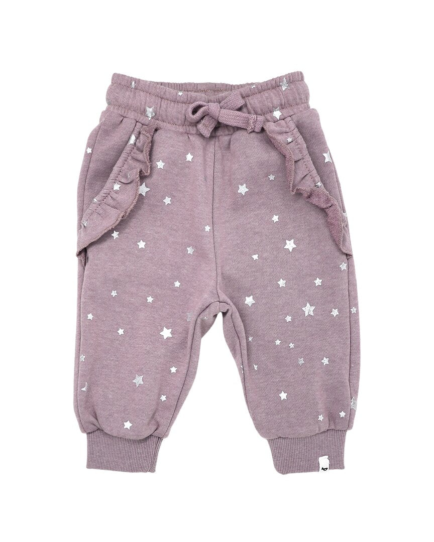 oh baby! Oh Baby! Mini Silver Stars Ruffle Pocket Jogger