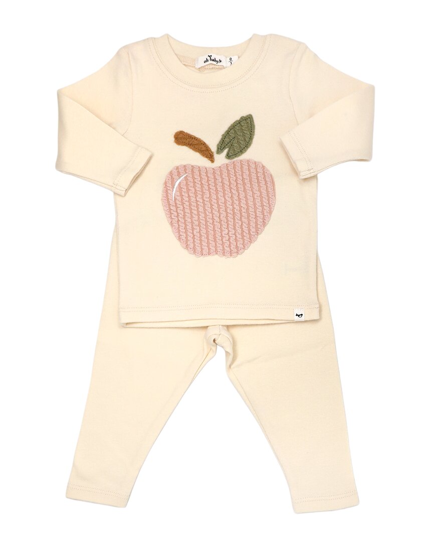 oh baby! Oh Baby! Ribbed Apple Pink 2Pc Set