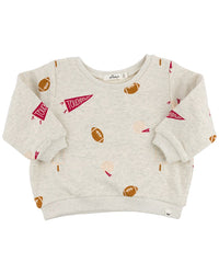 oh baby! Oh Baby! Football Print Brooklyn Boxy Sweatshirt
