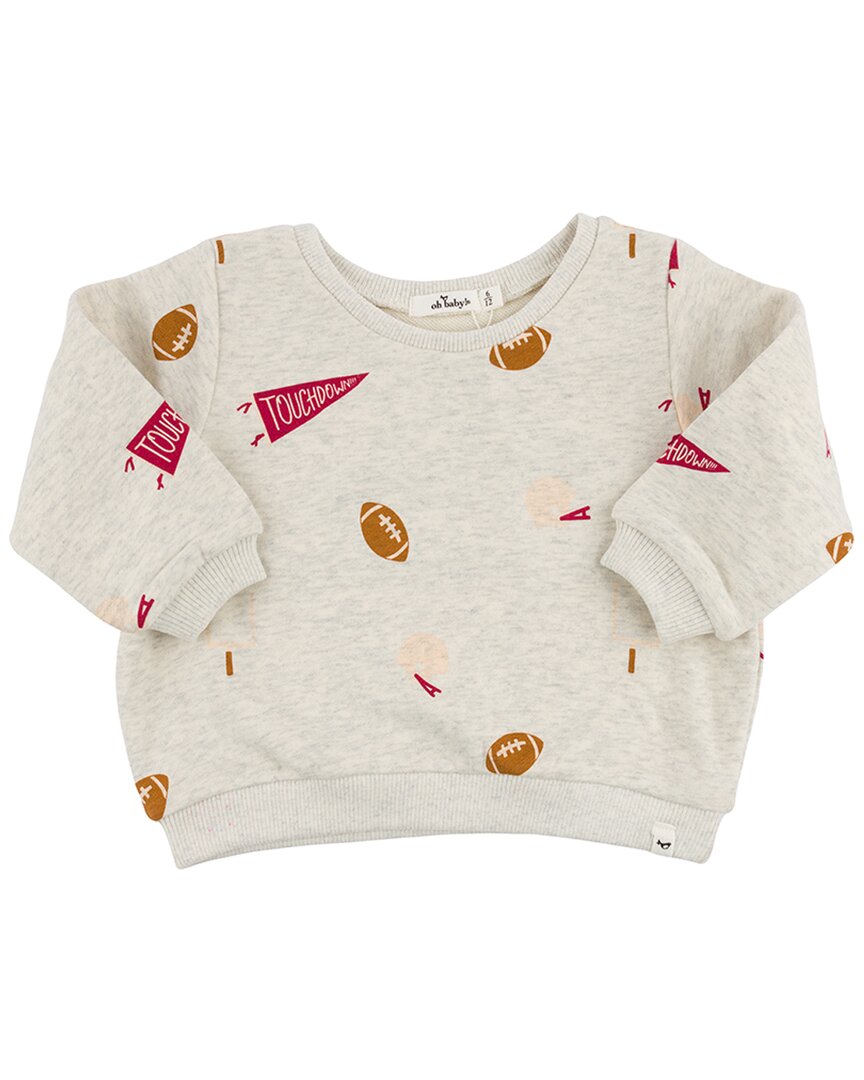 oh baby! Oh Baby! Football Print Brooklyn Boxy Sweatshirt