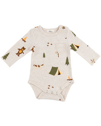 oh baby! Oh Baby! Camping Print Pocket Onesie