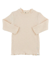 oh baby! Oh Baby! Wide Rib Lettuce-Edge Mock Neck Top