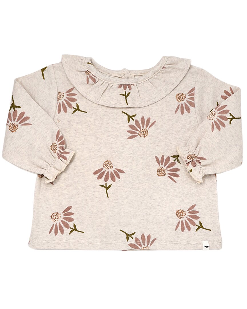 oh baby! Oh Baby! Cone Flowers Print Ruffle Neck Blouse