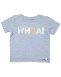 oh baby! Oh Baby! "Whoa!" Applique Cotton Slub Top